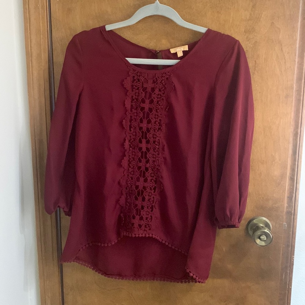 Dressy maroon blouse